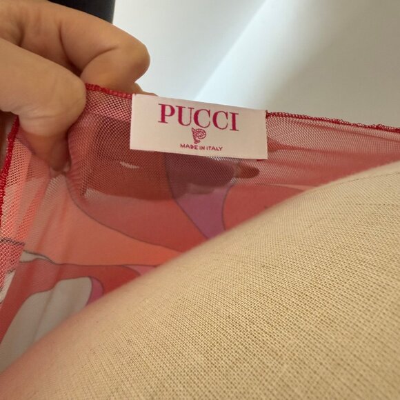 Pucci Marmo Semi-Sheer Tulle Top - Picture 8 of 9